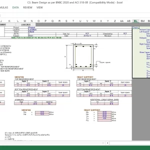 RC Beam Design Advanced Excel Sheet
